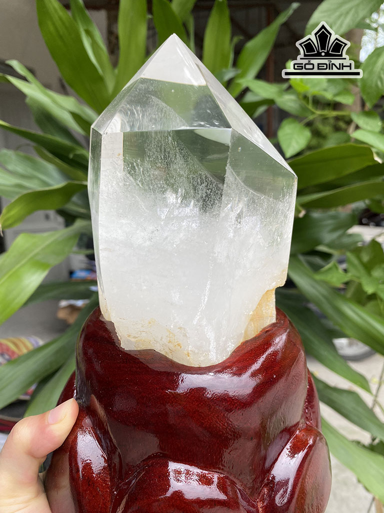 Tinh Thể Đá Thạch Anh Trắng Cao 22,5 Ngang 15 (cm) 2kg