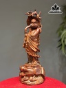 Tượng Đạt Ma Sư Tổ Gỗ Cẩm Cao 43 Ngang 14 Sâu 13 (cm)