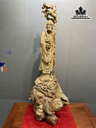 Tượng La Hán Trường My Gỗ Sưa Cao 94 Ngang 37 Sâu 26 (cm)