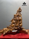 Tượng Ông Thọ Gỗ Sưa Cao 48 Ngang 47 Sâu 26 (cm)