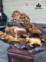 Tiểu Đồng Chăn Trâu Thổi Sáo Gỗ Bách Xanh Cao 48 Ngang 69 Sâu 30 (cm)