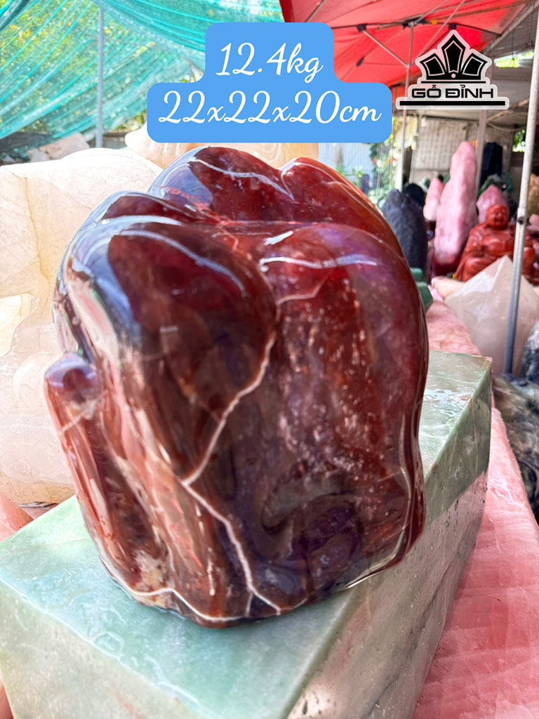 Đá Cảnh Đá Mã Não Ấn Độ Cao 22 Ngang 22 Sâu 20 (cm) 12,4kg