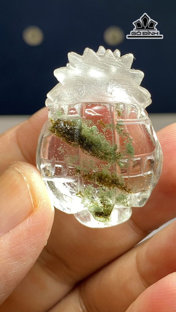 Mặt Dây Chuyền Long Quy Đá Thạch Anh Ưu Linh Cao 36 Ngang 25 Sâu 16,8 (mm) 18,8g