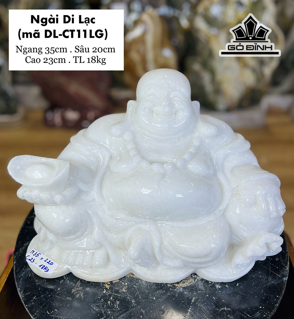 Di Lặc Đá Cẩm Thạch Cao 35 Ngang 23 Sâu 20 (cm) 18kg