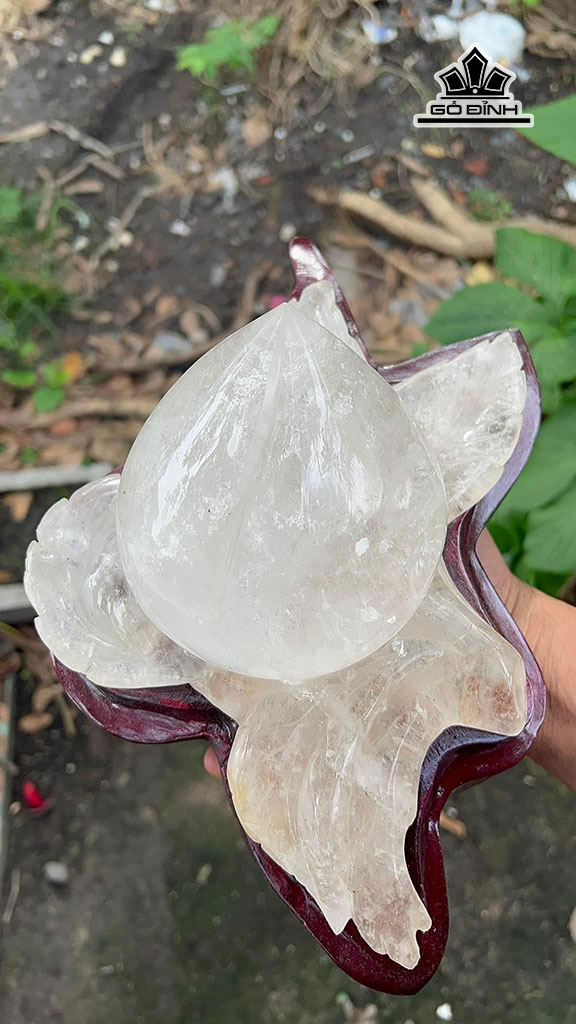 Quả Đào Đá Thạch Anh Cao 25 Ngang 19 (cm) 2,5kg