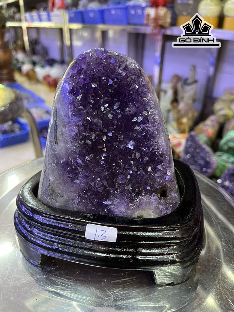 Hốc Đá Thạch Anh Tím Cao 14 Ngang 12 (cm) 1,3kg