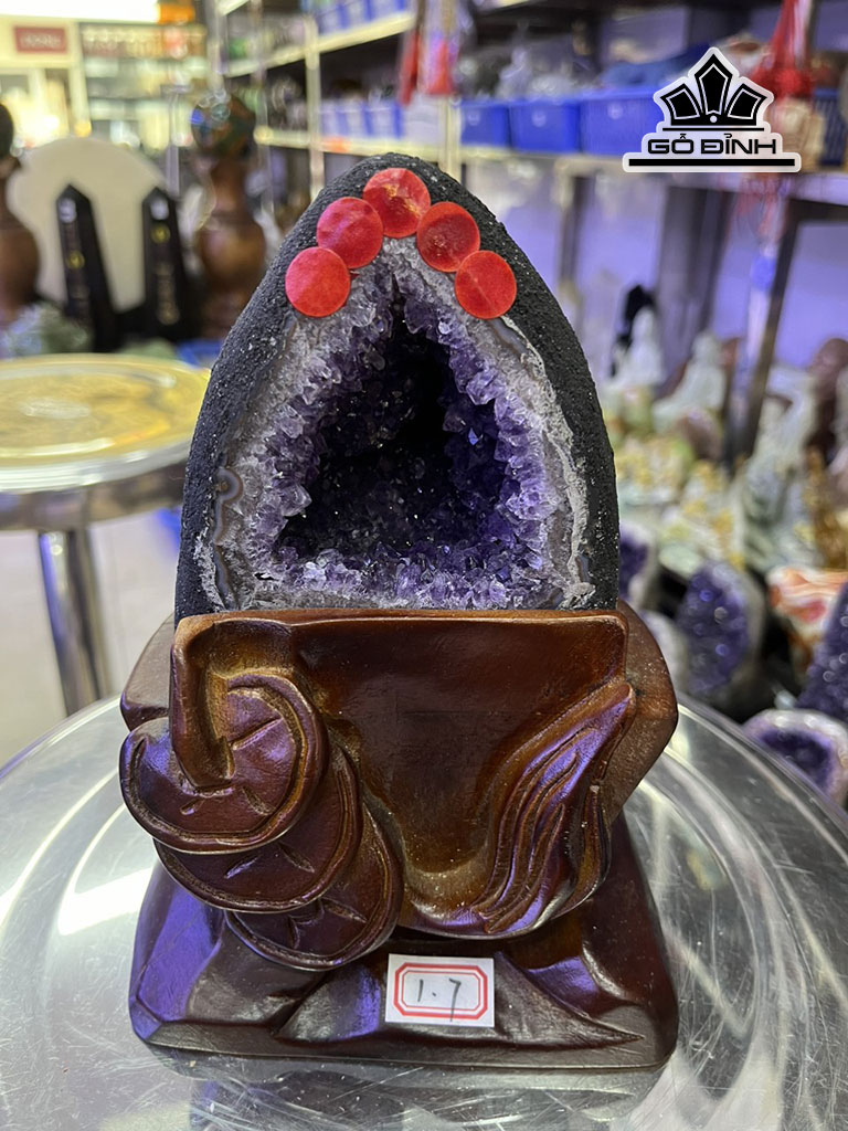 Hốc Đá Thạch Anh Tím Cao 19 Ngang 14 (cm) 1,7kg