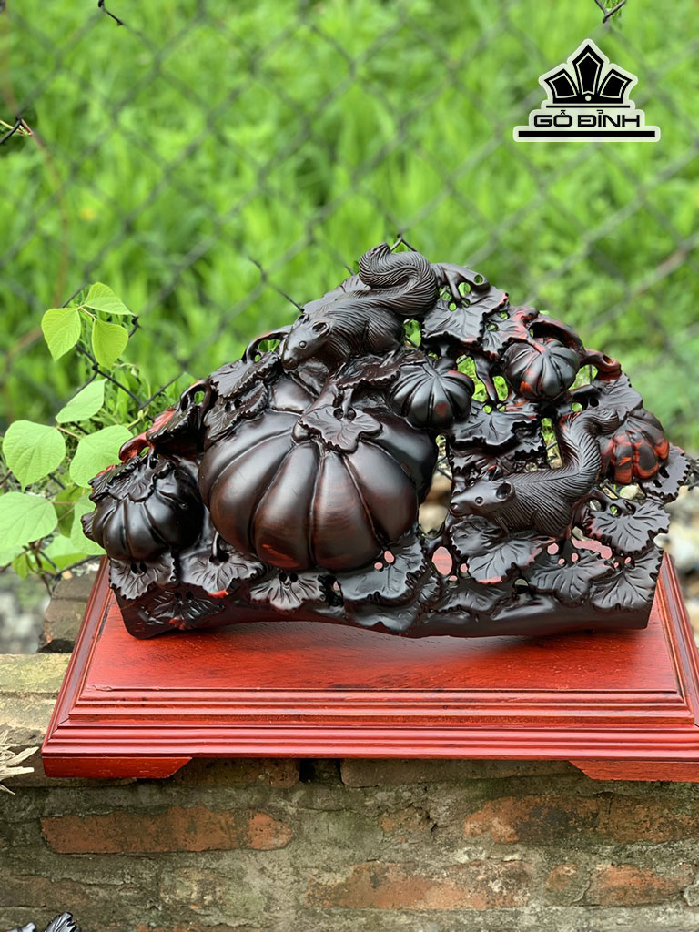 Khay Trà Nấm Gỗ Hương Cao 12 Ngang 82 Sâu 42 (cm)