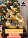Tác Phẩm Phượng Hoàng Phú Duyên Đá Serpentine Cao 40 Ngang 35 Riêng Đá Cao 29 Ngang 28 (cm)