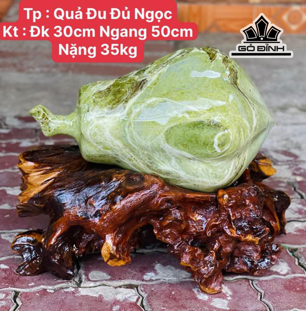 Quả Đu Đủ Đá Serpentine Ngang 50 Đường Kính 30 (cm) 35kg