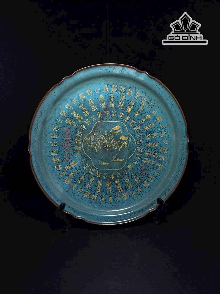 Đĩa Gốm Quân Diêu Đường Kính 30,5 (cm)