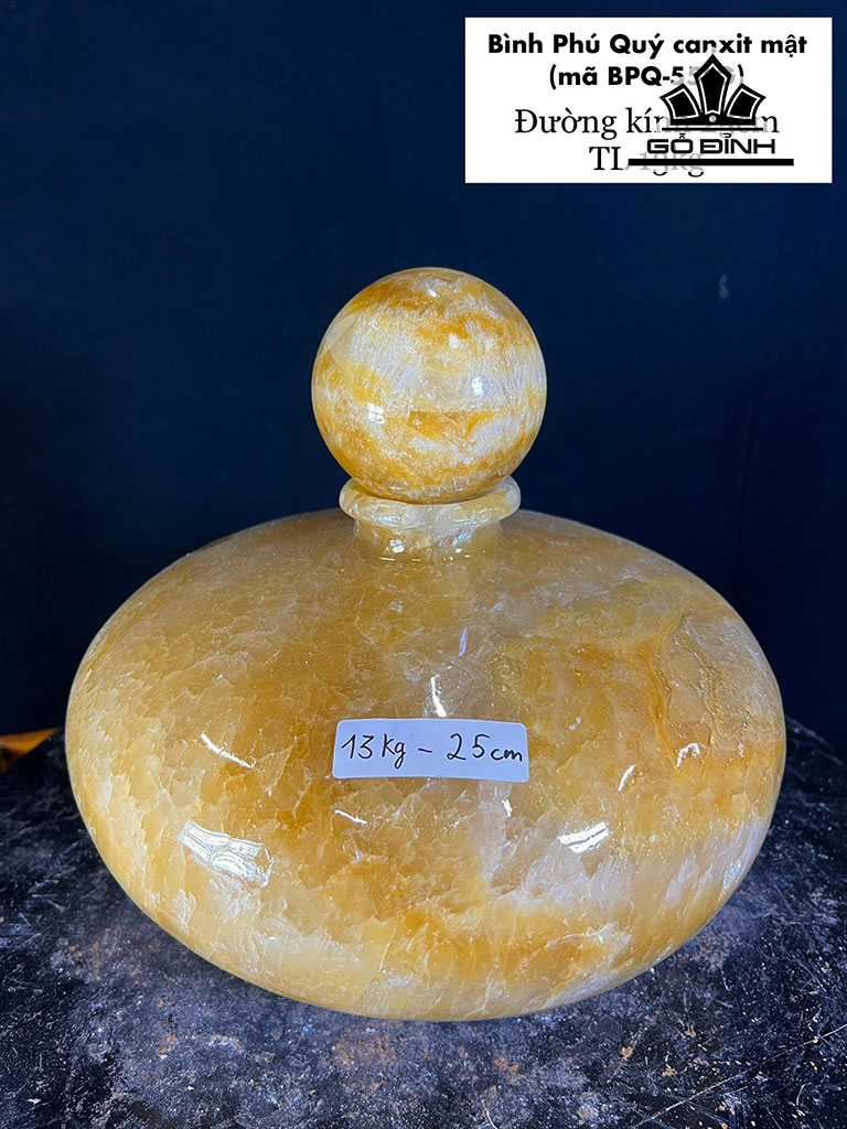 Bình Phú Quý Đá Canxit Mật Đường Kính 25 (cm) 13kg