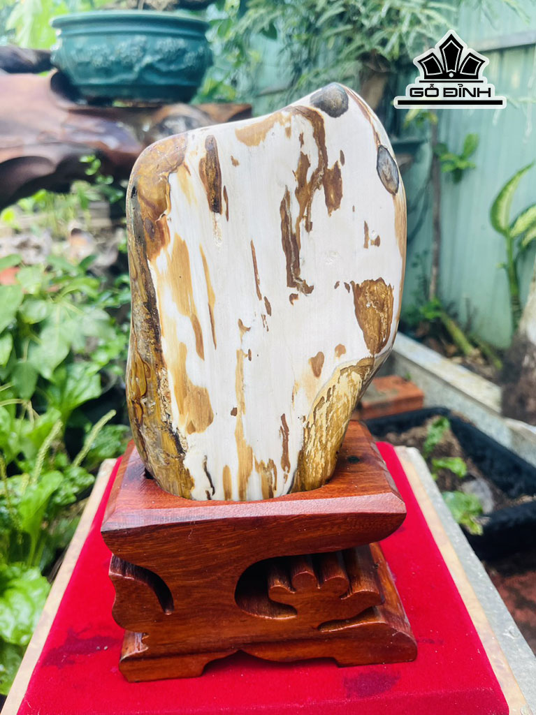 Tác Phẩm Gỗ Hóa Ngọc Cao 28 (cm) 3kg