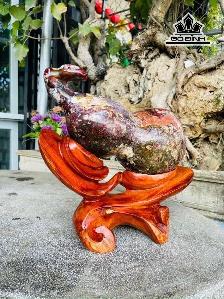 Tác Phẩm Quả Bầu Hồ Lô Đá Canxedon Cao 30 Ngang 32 (cm) 7kg