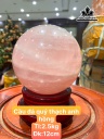 Bi Cầu Đá Thạch Anh Hồng Đường Kính 12 (cm) 2,5kg