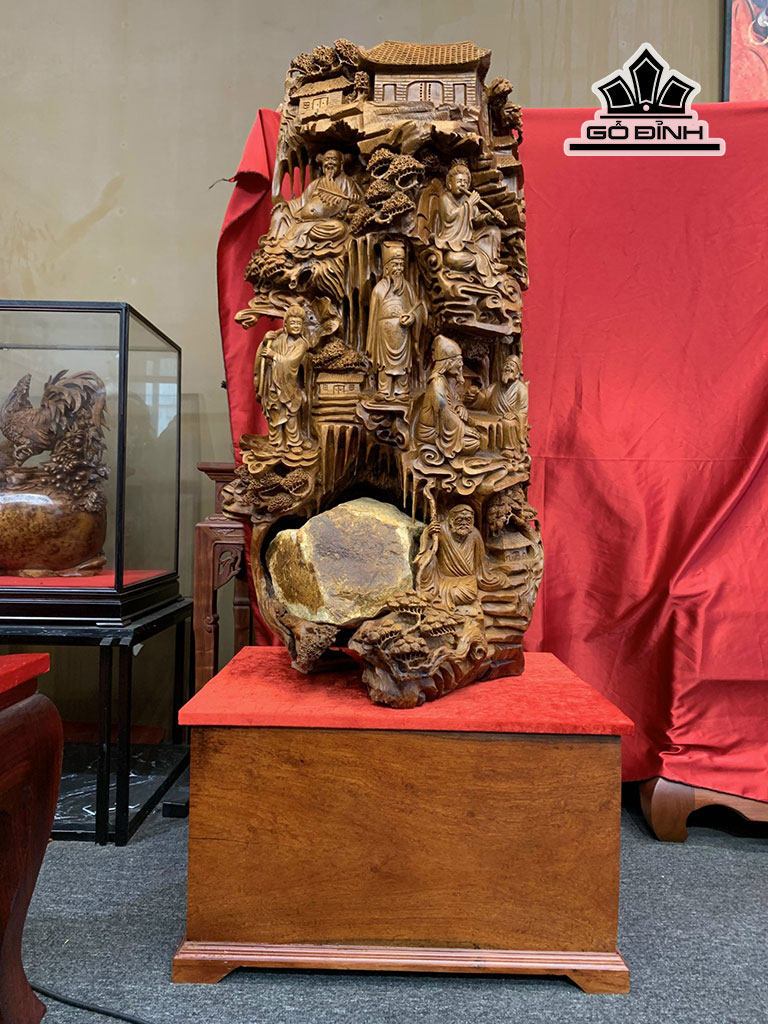 Bát Tiên Gỗ Hương Cao 155 Ngang 66 Sâu 55 (cm) Kỉ Cao 38