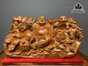 Tượng Phật Di Lặc Ngũ Phúc Gỗ Hương Cao 41 Ngang 78 Sâu 43 (cm)