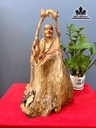 Tượng La Hán Trường Mi Gỗ Hương Cao 50 Ngang 30 Sâu 26 (cm)