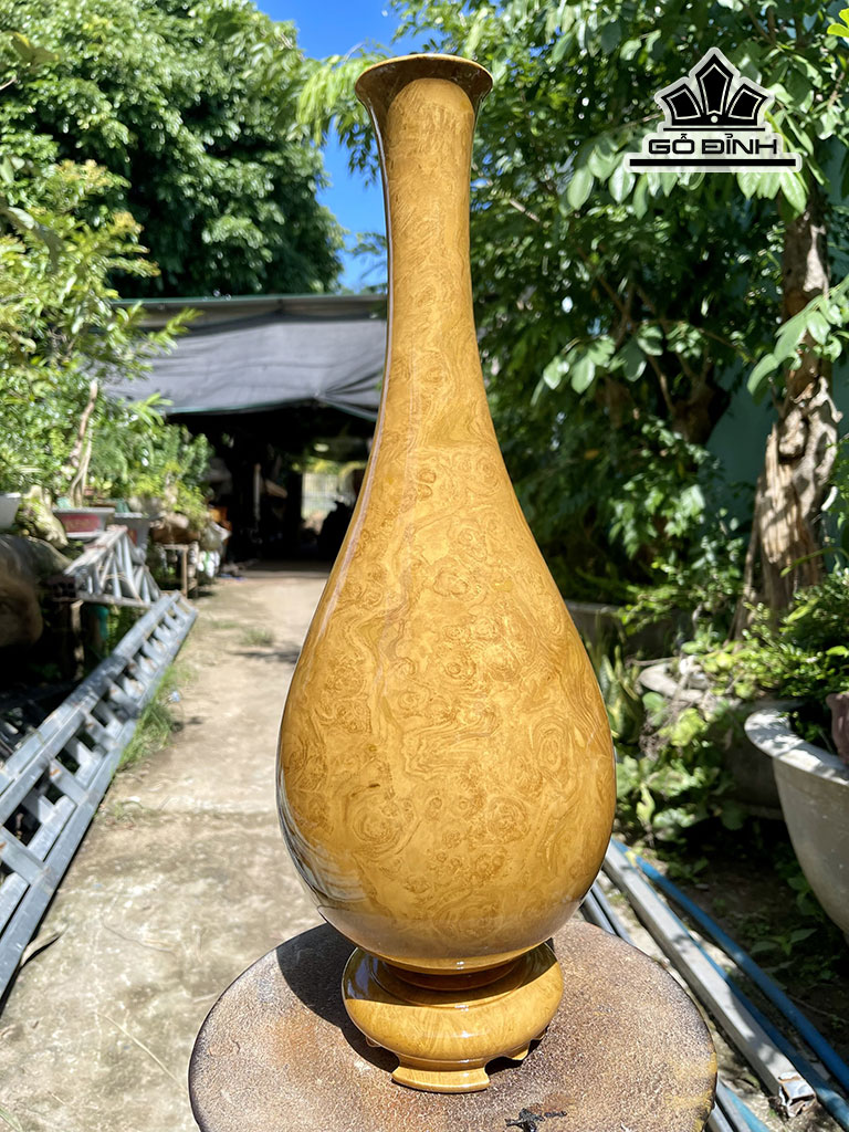 Bình Hoa Gỗ Nu Dổi Cao 53 Đường Kính 20 (cm)
