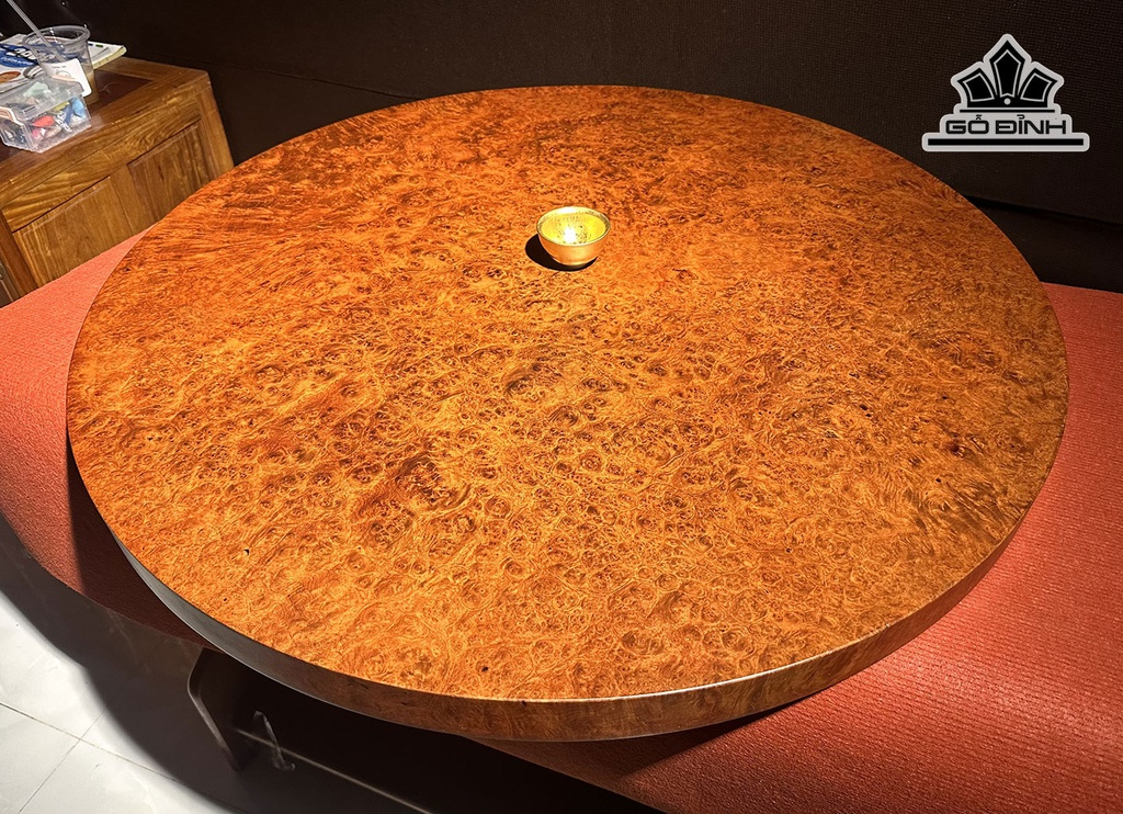 Tấm Bàn Tròn Gỗ Nu Hương Đường Kính 86 Dày 4,5 (cm)