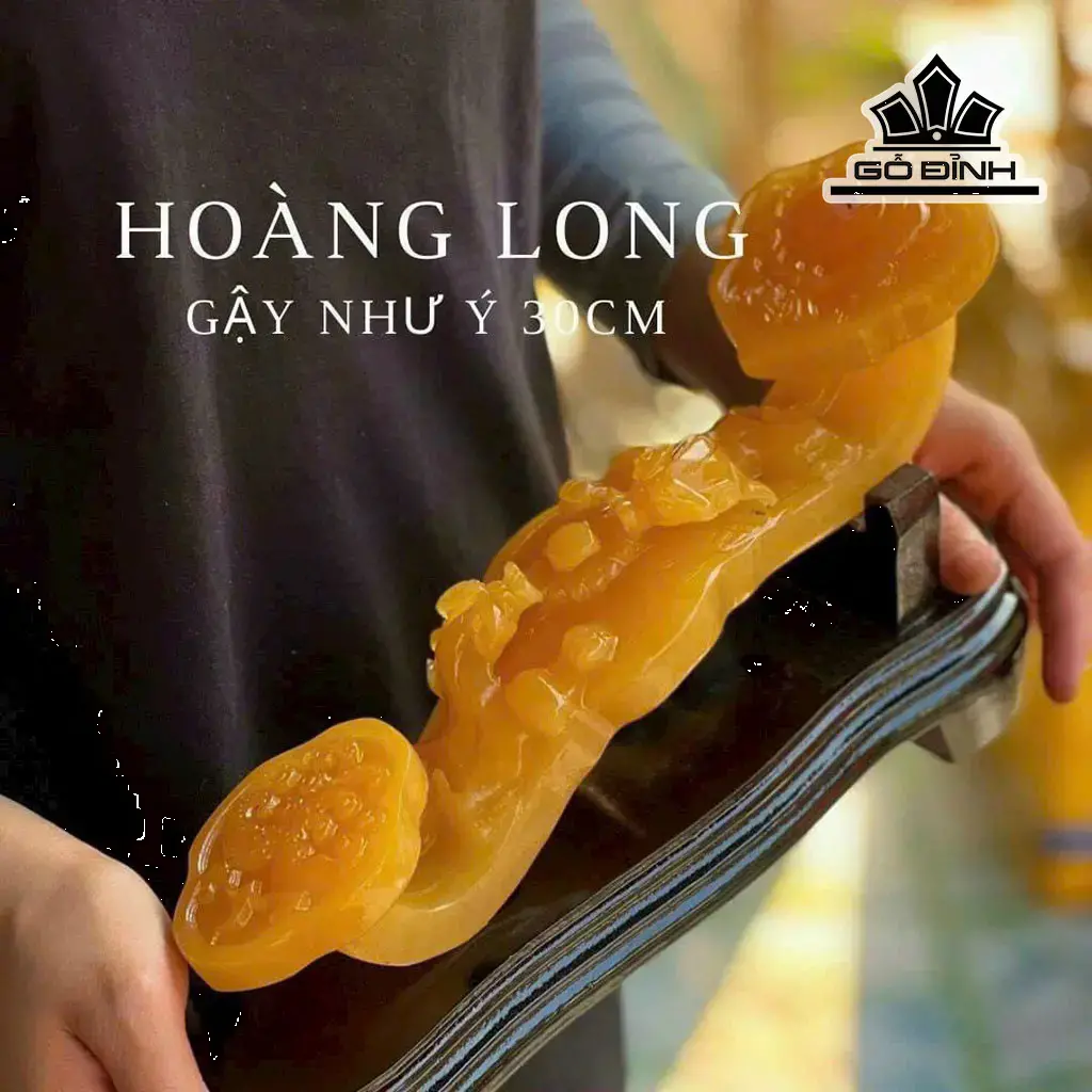 Gậy Như Ý Đá Ngọc Hoàng Long Ngang 30 (cm)