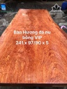 Bàn Gỗ Hương Đá Nu Bông Kích Thước 241x97-90x5 (cm)