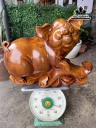 Tượng Heo Gỗ Hương Cao 43 Ngang 60 Sâu 34 (cm)