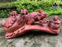 Tượng Gia Đình Chuột Chuột Gỗ Hương Cao 24 Ngang 52 Sâu 17 (cm)