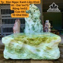 Bộ Bàn 10 Đôn Đá Serpentine Cao 66 Ngang 152 Dài 173 (cm)