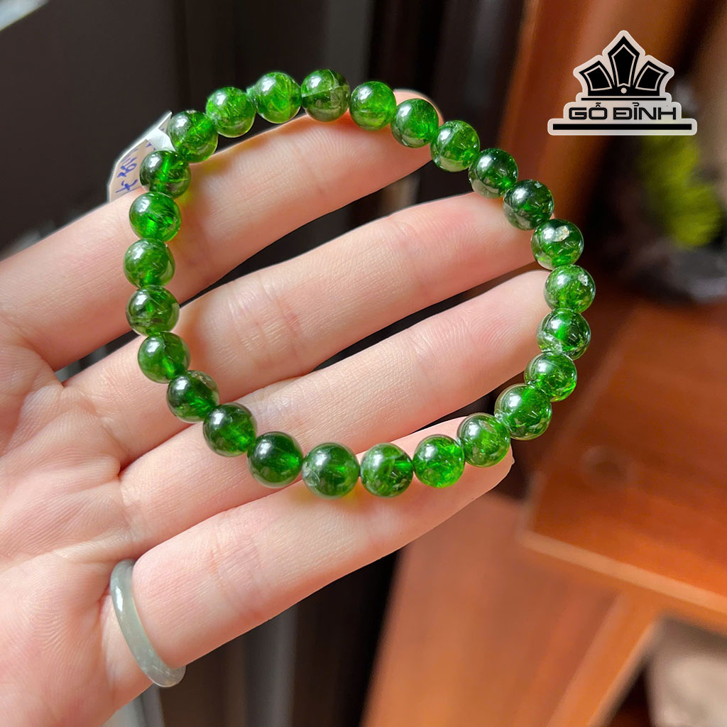 Vòng Tay Đá Diopside Đường Kính 7 - 7,2 (mm)