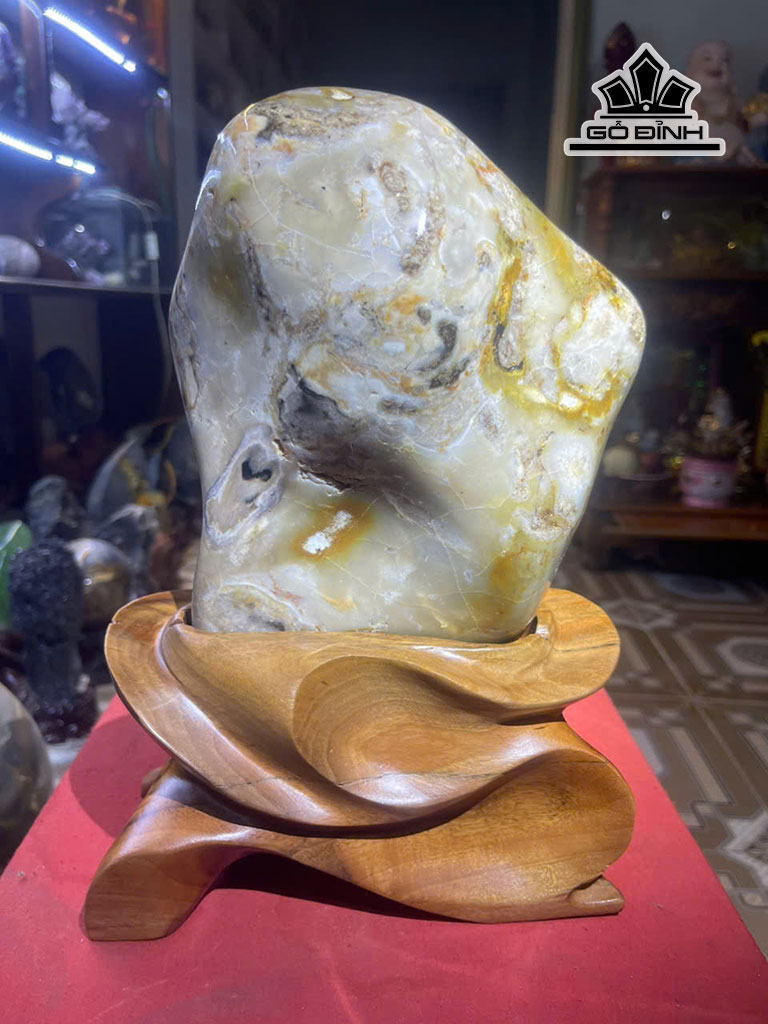 Tác Phẩm Gỗ Hóa Thạch Cao 30 Ngang 18 (cm) 3,8kg