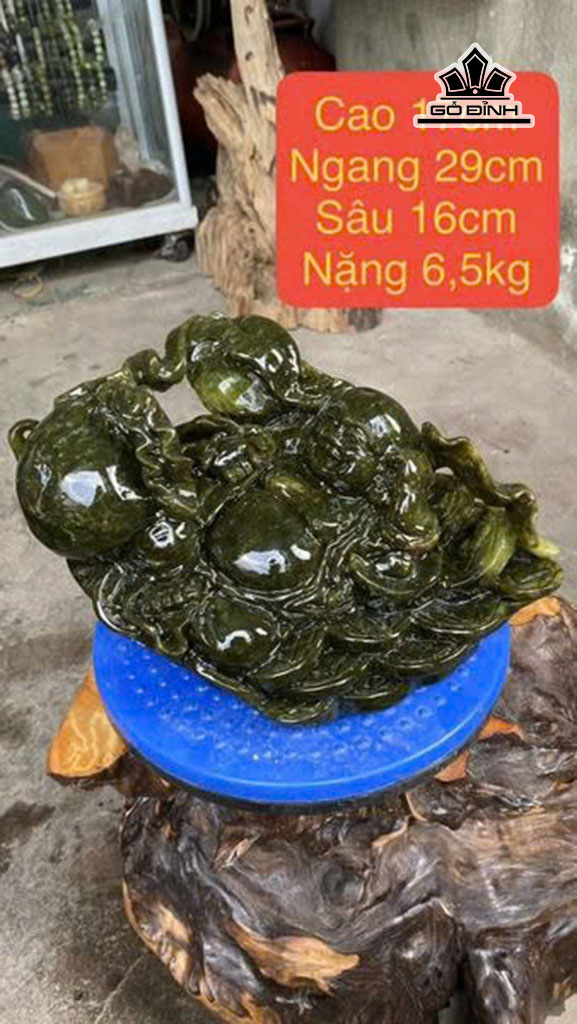 Tượng Di Lặc Đá Serpentine Cao 17 Ngang 29 Sâu 16 (cm) 6,5kg