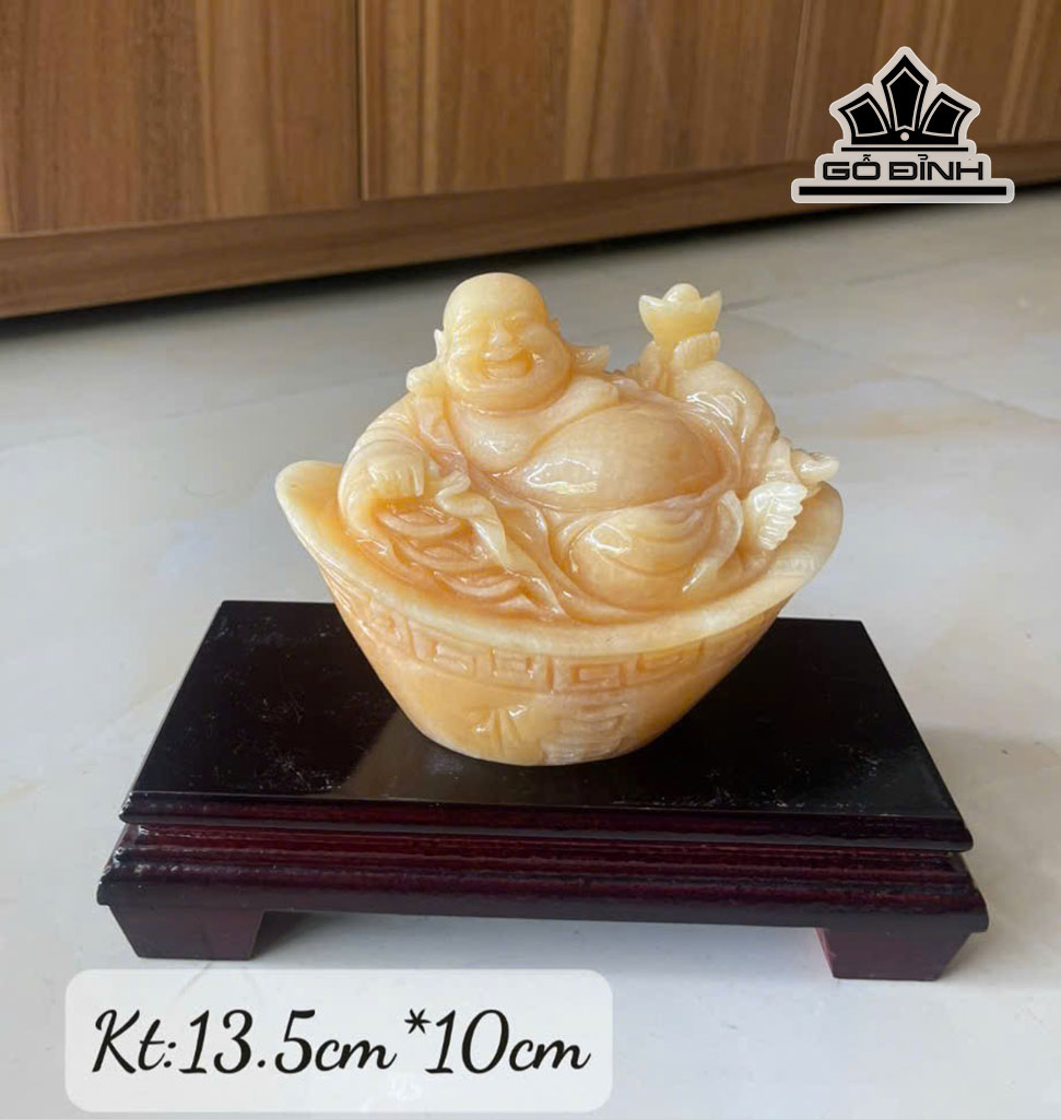 Di Lặc Đá Ngọc Hoàng Long Cao 13,5 Ngang 10 (cm)