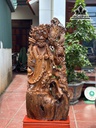 Tượng Đạt Ma Hàng Long Gỗ Lũa Sụn Ngọc Am Cao Riêng Tượng 145 Cả Kỷ 158 Ngang 63 Sâu 28 (cm)