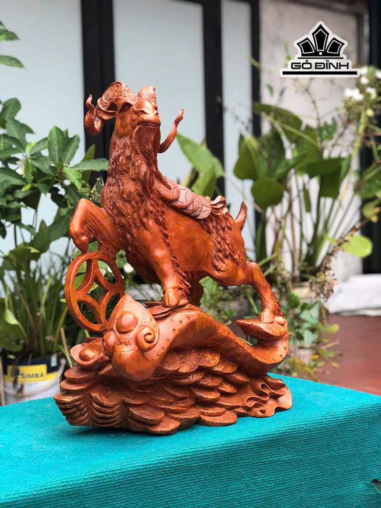 Tượng Nhất Dương Gỗ Đinh Hương Cao 59 Ngang 47 Sâu 30 (cm)