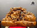 Tượng Phật Di Lặc Ngũ Phúc Gỗ Nu Ngọc Am Cao 48 Ngang 81 Sâu 23 (cm) 23kg