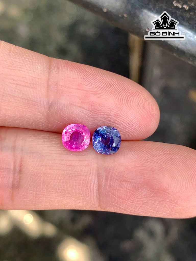 Cặp Đá Sapphire Đường Kính 5,4 (mm) 1,43cts