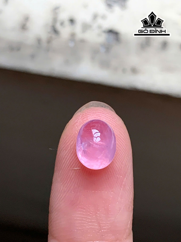 Viên Đá Sapphire Hồng Lục Yên Cao 9 Ngang 8 Sâu 5,5 (mm) 3,485cts