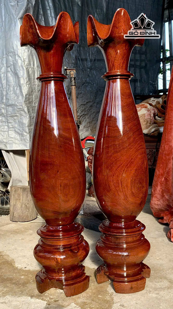 Cặp Tỳ Bà Gỗ Lim Cao 120 Đường Kính 27 (cm)