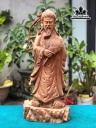 Tượng Gia Cát Lượng Gỗ Ngọc Am Cao 62 Ngang 28 Sâu 15 (cm)