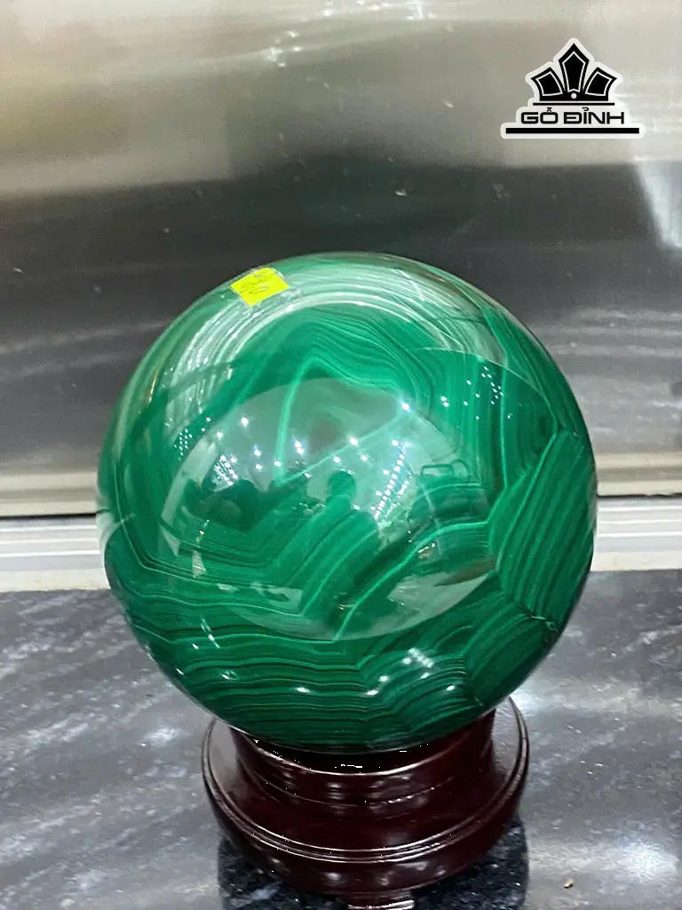 Bi Cầu Đá Malachite Đường Kính 14,5 (cm) 7kg