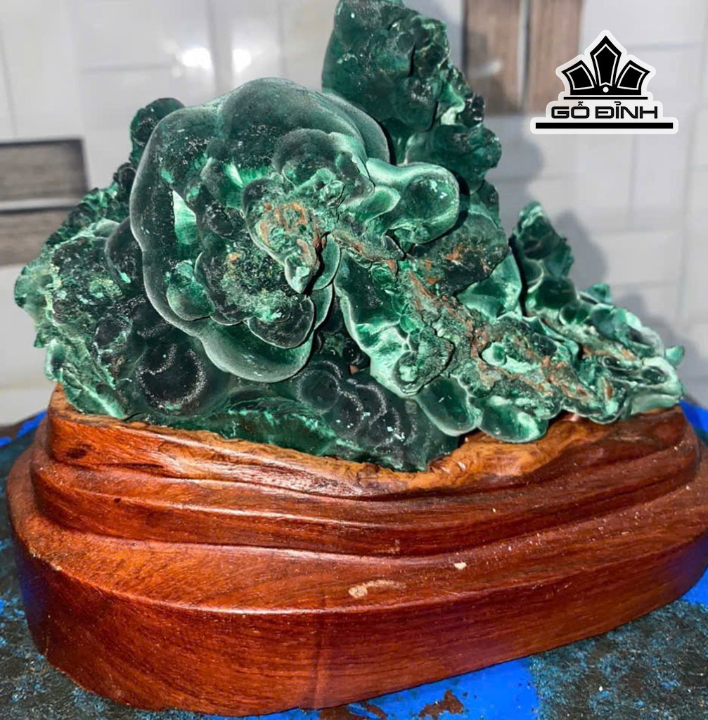 Tác Phẩm Đá Malachite Cao 14 Ngang 14 (cm) 1,12kg
