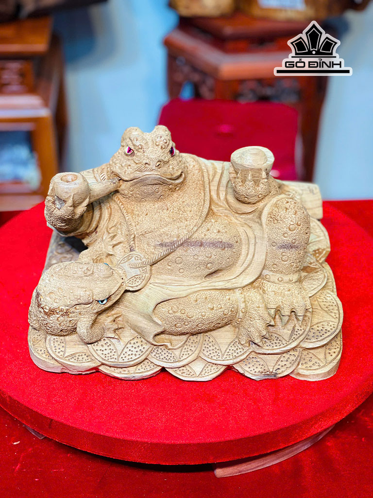 Tổng Cóc Xông Trầm Gỗ Ngọc Am Cao 20 Ngang 30 Sâu 25 (cm)