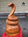 Tượng Rắn Phong Thủy Gỗ Hương Cao 37 Ngang 17 Sâu 20 (cm)