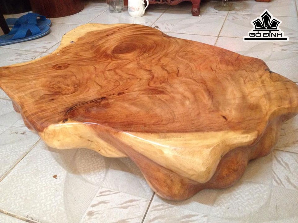 Bàn Trà Nhật Gỗ Gõ Đỏ ( Cà Te ) Cao 13 Mặt 63-45 (cm) DC803