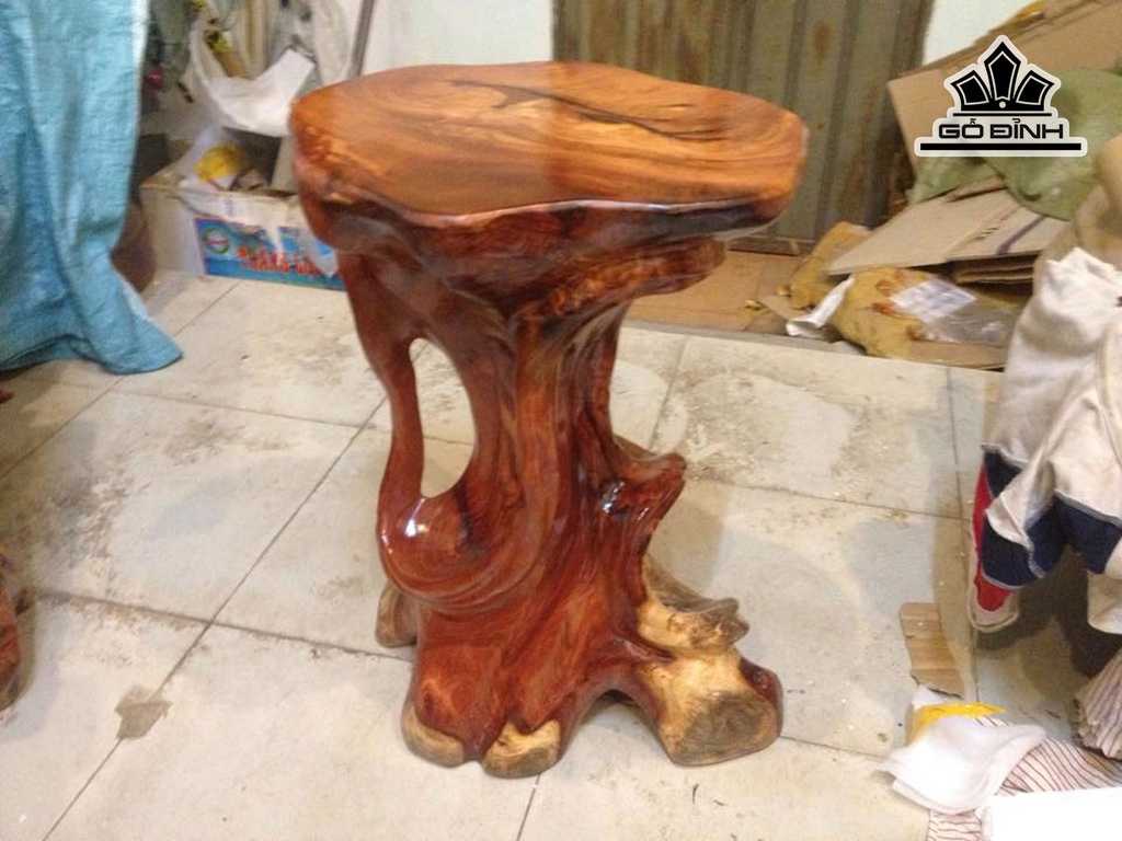 Đôn Gỗ , Gỗ Gõ Đỏ (Cà te) Cao 56 Mặt 42-38 (cm) DC1340