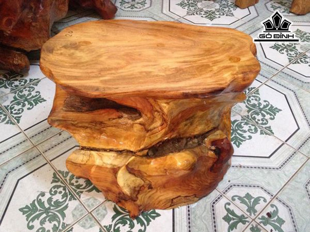 Đôn Gỗ , Gỗ Gõ Đỏ (Cà te) Cao 35 Mặt 53-31 (cm) DC1012