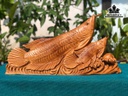 Tượng Cá Kim Long Gỗ Ngọc Am Cao 31 Ngang 58 Sâu 17 (cm)