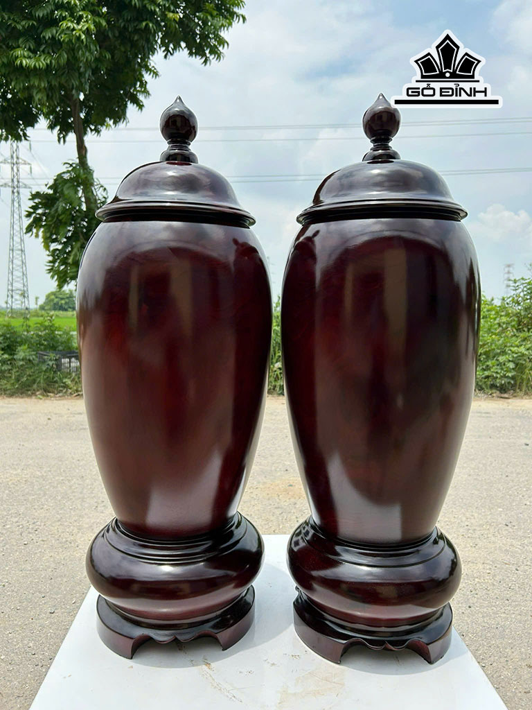 Chum Phú Quý Gỗ Tử Đàn Cao 68 Đường Kính 23 (cm) 50kg 2 Quả