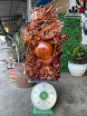 Tượng Rồng ( Nhất Long Vờn Ngọc ) Gỗ Hương Cao 80 Ngang 50 Sâu 26 (cm)